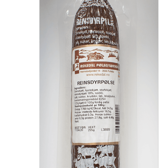 Hovedbilde Reinsdyrpølse 255g