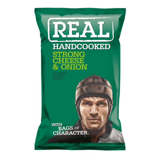 Hovedbilde Real Crisps Chesee & Onion 150g